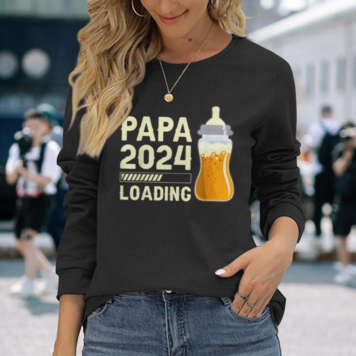 'Werdender Papa Zututkunft Papa Papa 2024 Loading' Langarmshirts Geschenke für Sie