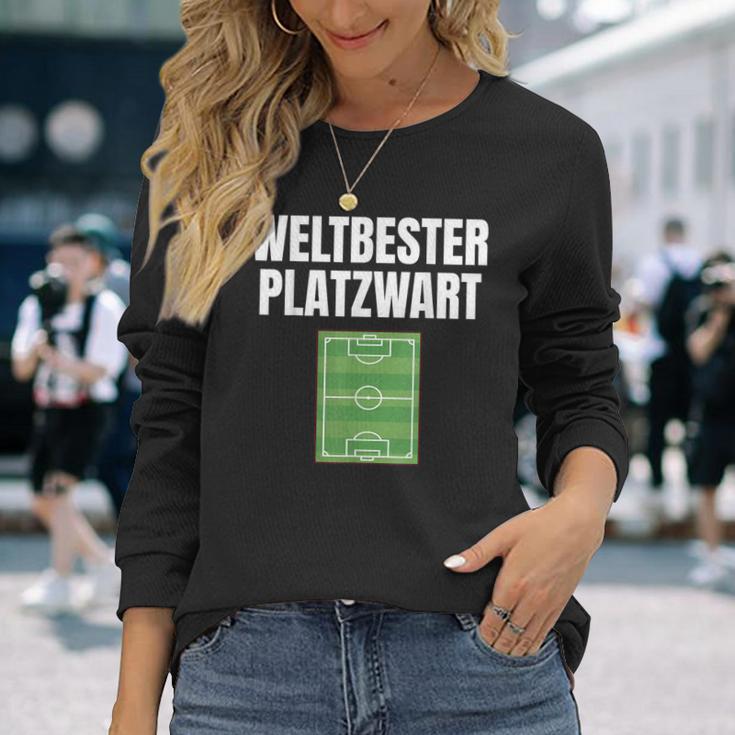 Worlds Best Platzwart Greenkeeper Football Pitch Langarmshirts Geschenke für Sie