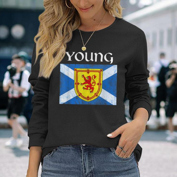Young Clan Scottish Name Scotland Flag Long Sleeve T-Shirt Gifts for Her