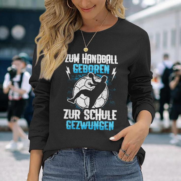 Zum Handball Geboren, Kindershirt Schwarz S für Schule Langarmshirts Geschenke für Sie