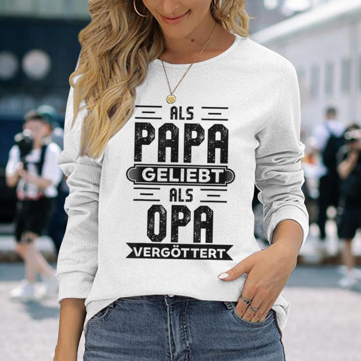 Als Papa Geliebt Als Opaergöttert Großvater Sprüche Langarmshirts Geschenke für Sie