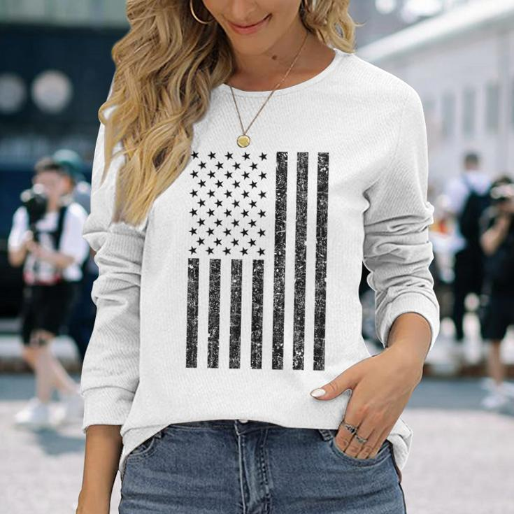 American Flag MilitaryPatriotic For Men Long Sleeve T-Shirt Gifts for Her