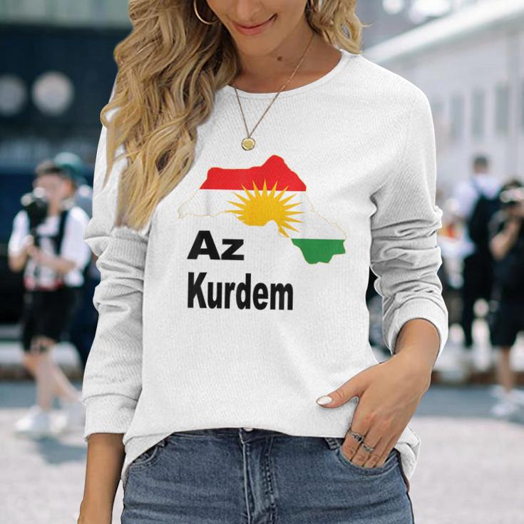 Az Kurdem Kurdistan Ypg Newroz Langarmshirts Geschenke für Sie