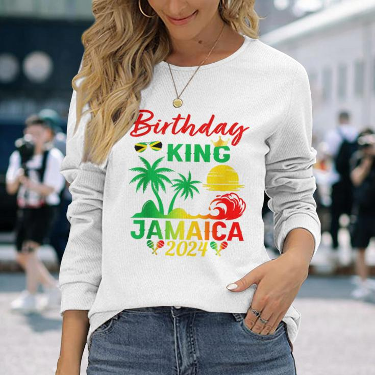 Birthday King Jamaica 2024 Jamaican Vacation Trip Men_S Long Sleeve T-Shirt Gifts for Her