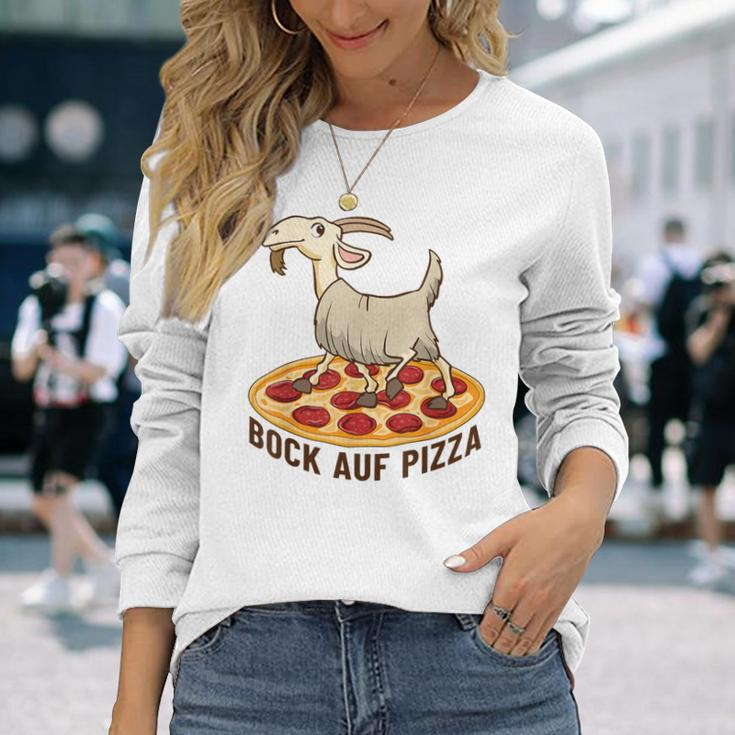 Bock Auf Pizza German Language Langarmshirts Geschenke für Sie