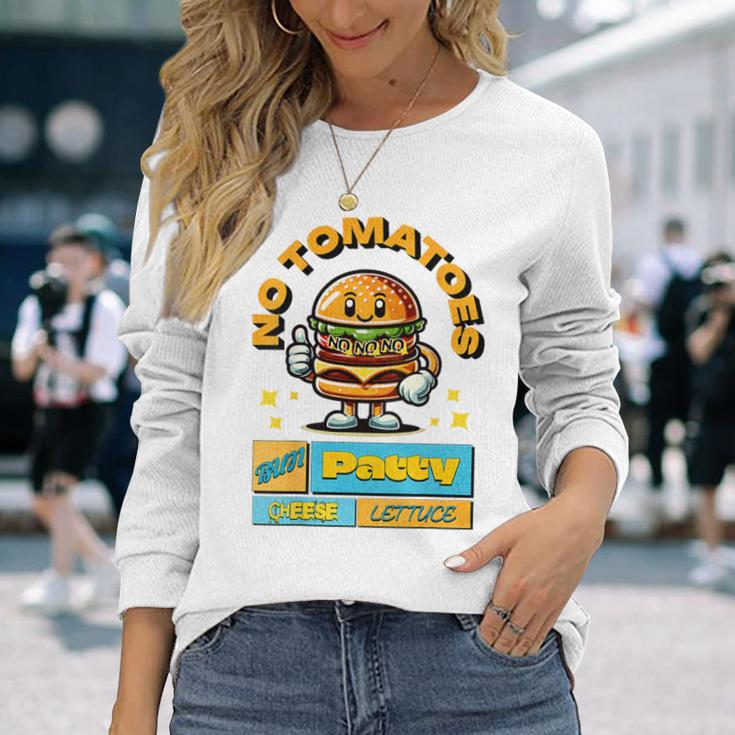 Burger-Fun- Witziger Spruch Comic-Style Langarmshirts Geschenke für Sie