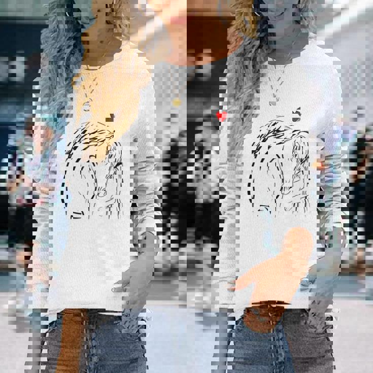 Caballos Chica Amor Jinete Amante De Los Caballos Camiseta de manga larga Regalos para ella