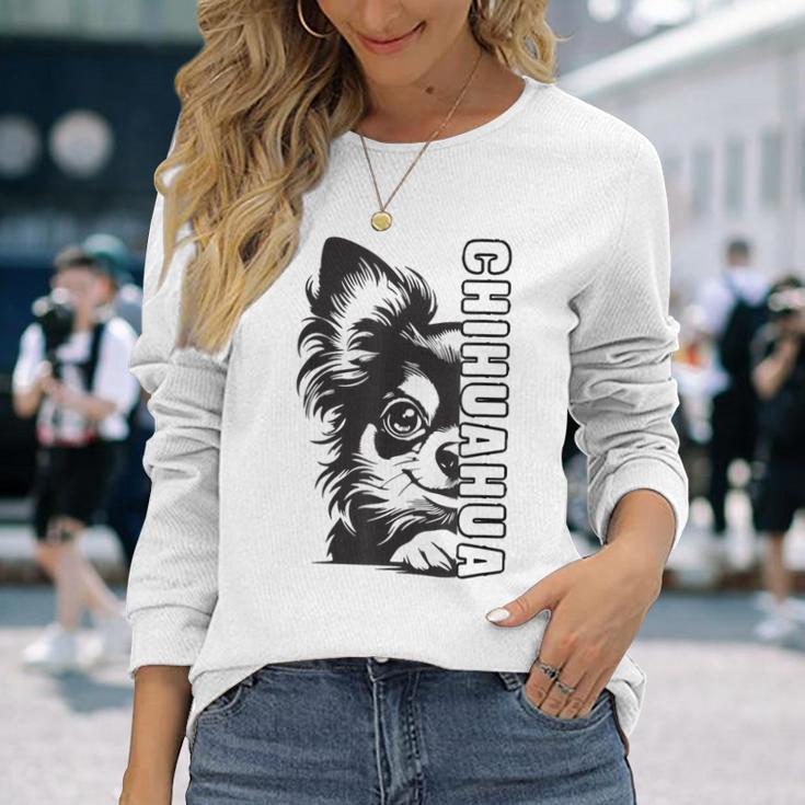 Chihuahua Hund Herrchen Frauchen Hunde Langarmshirts Geschenke für Sie