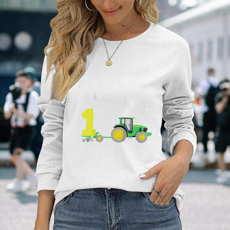 Children's 1St Birthday Ich Bin Schon 1 Jahre Tractor Tractor Langarmshirts Geschenke für Sie