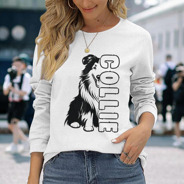 Collie Langhaarcollie Hund Herrchen Frauchen Hunde Langarmshirts Geschenke für Sie