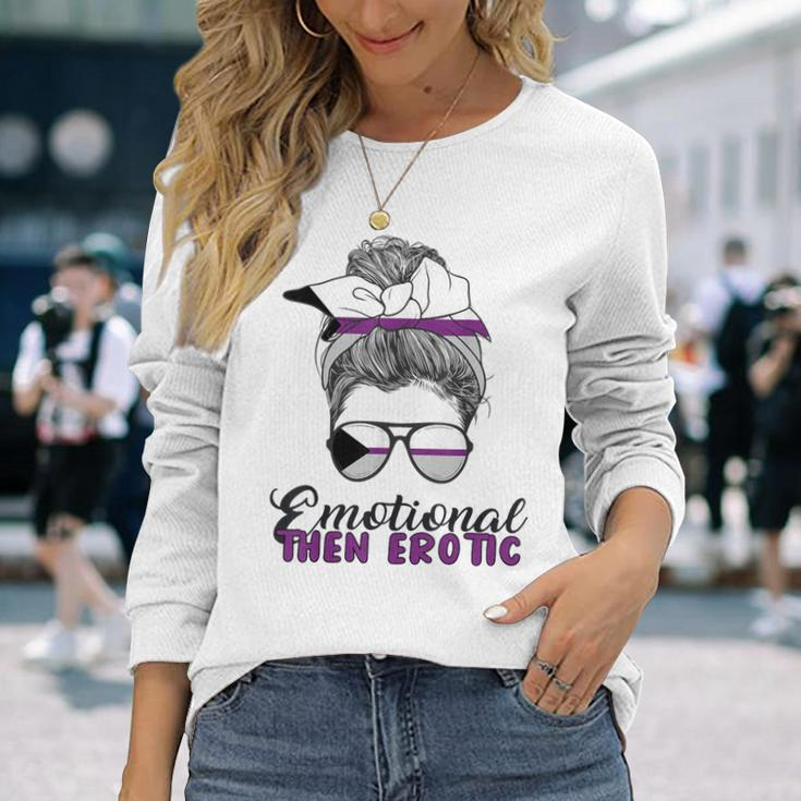Demisexual Joke Saying Demisexual Flag Long Sleeve T-Shirt Gifts for Her