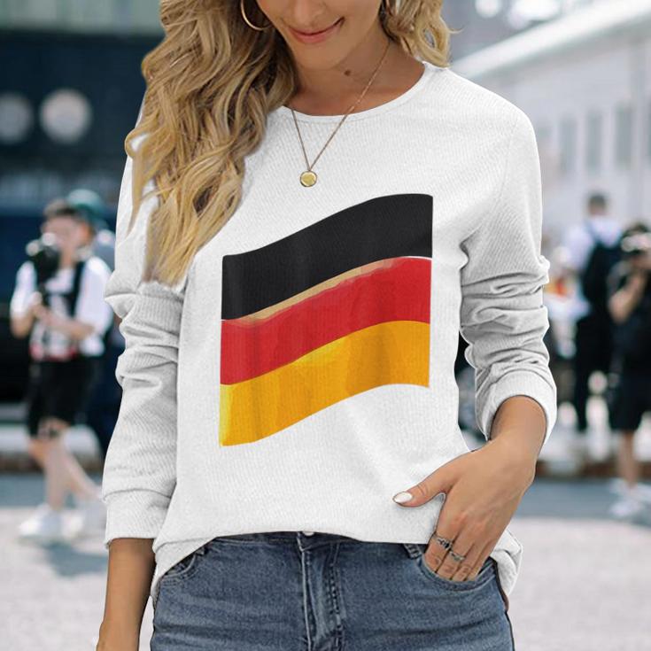 T-shirt Femme Tegernsee Bavière | Design Montagne Et Drapeau Allemand | Col En V | Coton Léger | Pour Randonneurs Et Amoureux De L'Allemagne