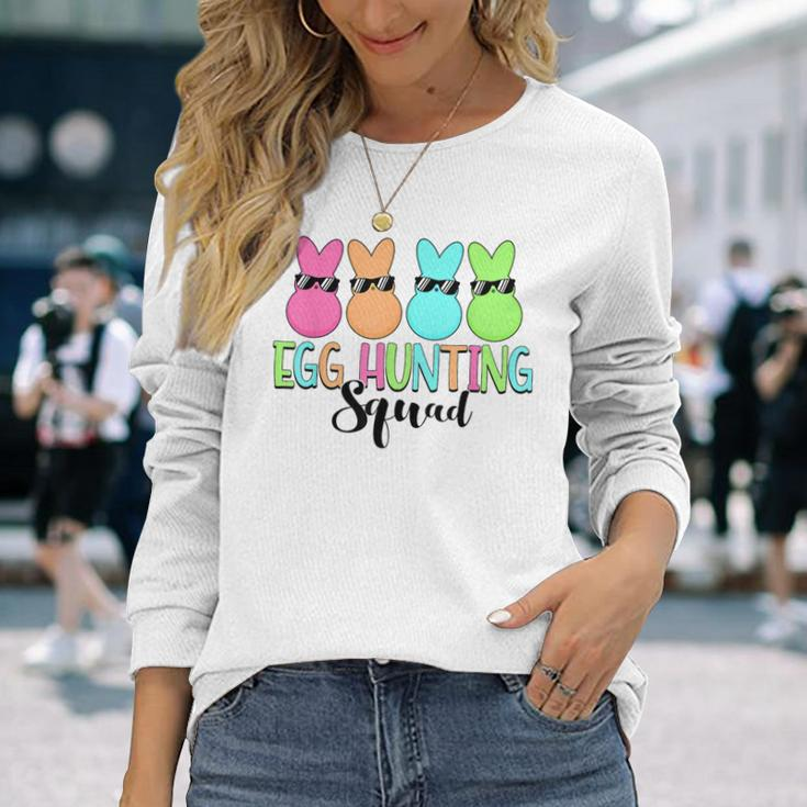 Egg Hunting Squad Cute Bunny Rabbit Lover Happy Easter Day Long Sleeve T-Shirt Gifts for Her
