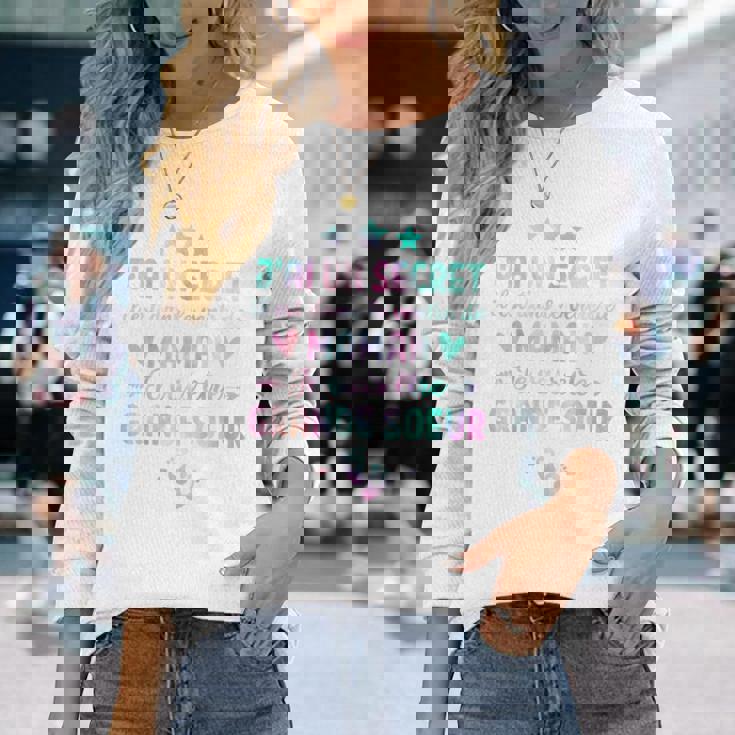 Enfant J'ai Un Secret Je Vais Etre Grande Soeur Future Grande Soeur T-shirt à manches longues Cadeaux pour elle