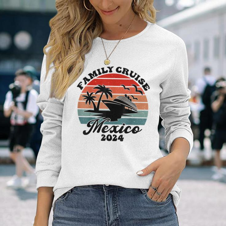 Family Cruise Mexico 2024 Family Matching Couple Long Sleeve T-Shirt Gifts for Her