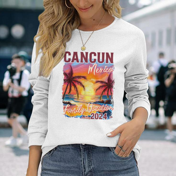 Family Vacation Cancun Mexico 2024 Summer Trip Matching Long Sleeve T-Shirt Gifts for Her