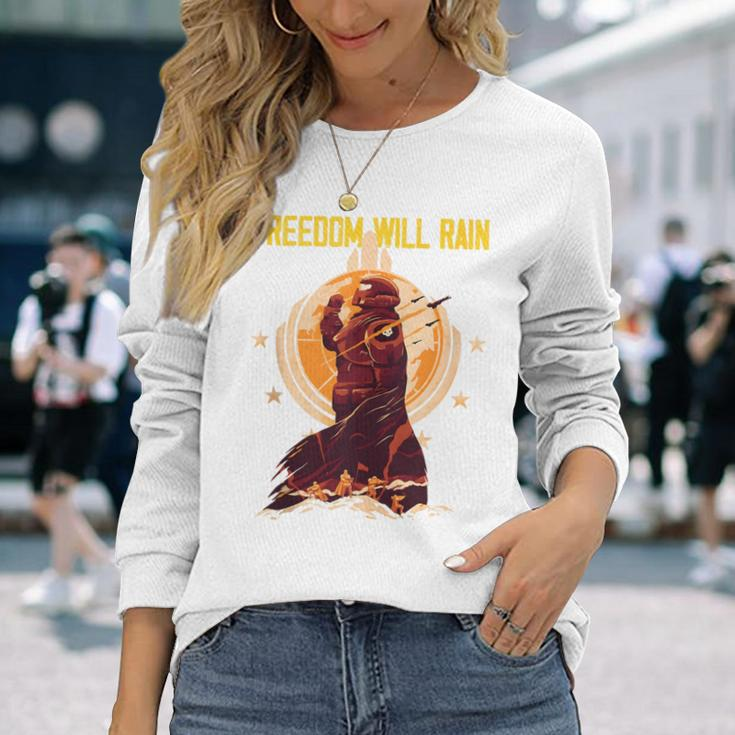 Freedom Will Rain Hell Of Diver Helldiving Lovers Outfit Long Sleeve T-Shirt Gifts for Her