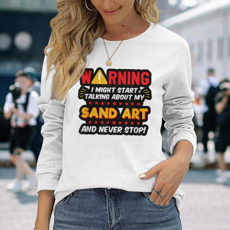 Sand Art Sculptor Beach Artist Saying Joke Graphic Long Sleeve T-Shirt Gifts for Her
