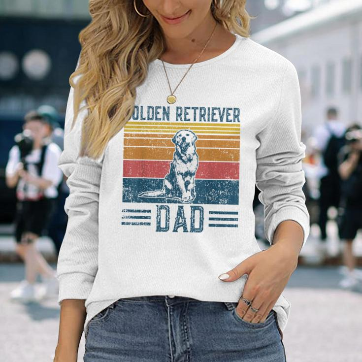 Golden Dad Vintage Golden Retriever Dad Langarmshirts Geschenke für Sie