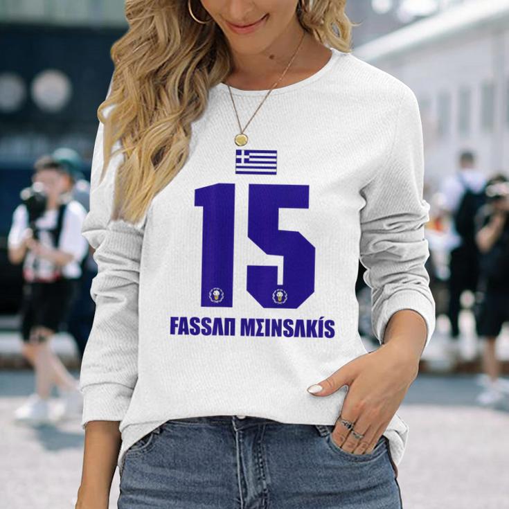 Greece Sauf Jersey Fassan Meinsakis Saufname Langarmshirts Geschenke für Sie