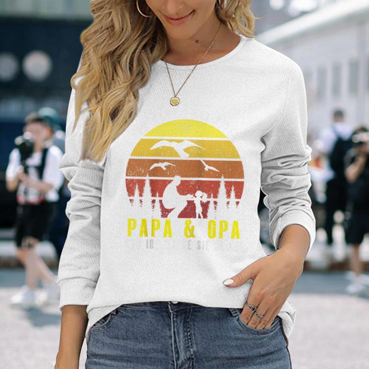 Ich Habe Zwei Titel Papa & Opa Und Ich Rocke Sie Beide Raglan Langarmshirts Geschenke für Sie