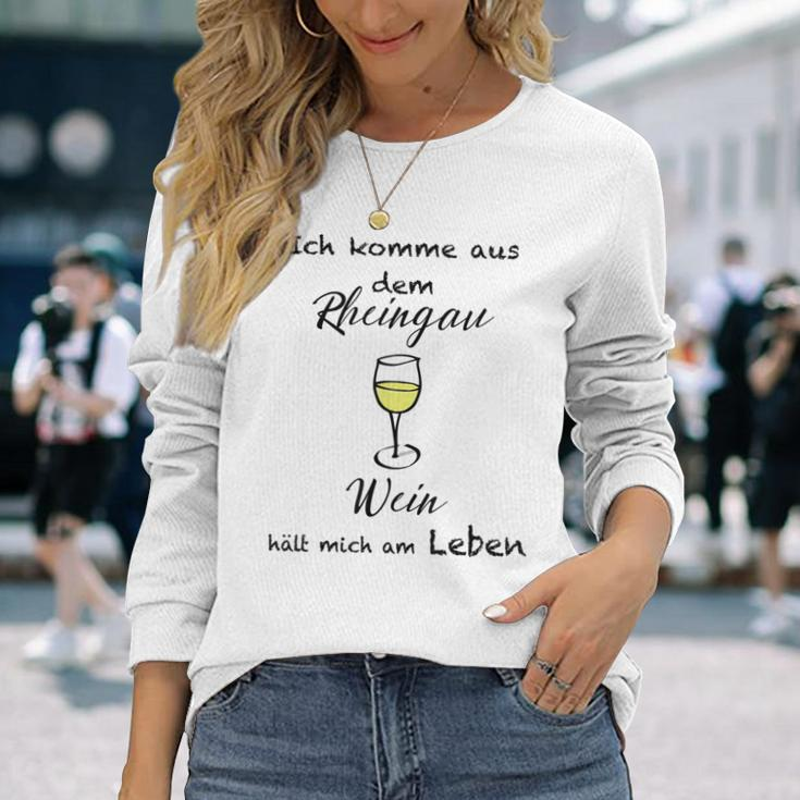 Ich Komme Aus Dem Rheingau Wein Halten Mich Am Leben Langarmshirts Geschenke für Sie