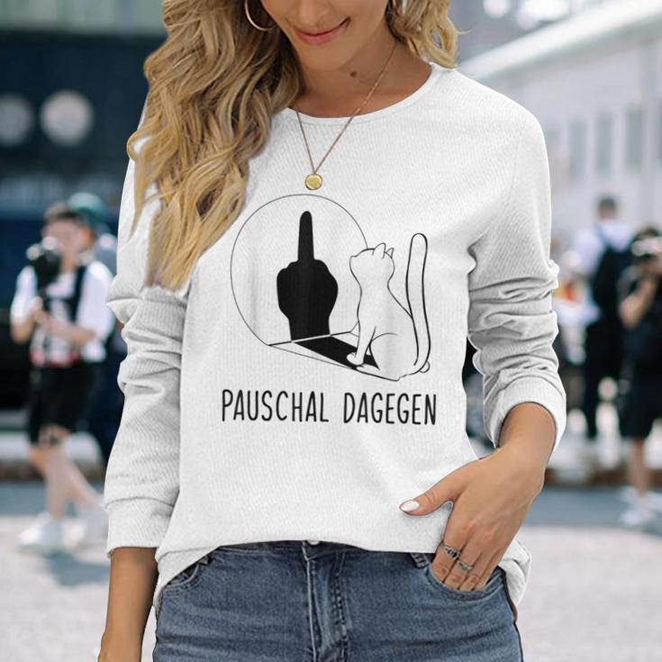 Ich Muss Gar Nix Cat Pauschal Daggen Langarmshirts Geschenke für Sie