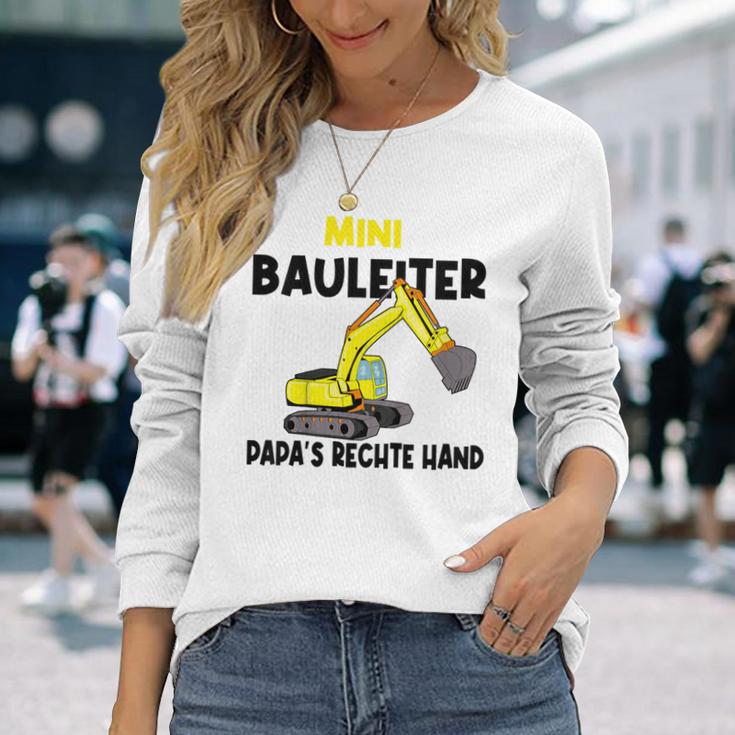 Kinder Kinder Bauherr Jungs Junge Papa's Rechte Hand Mini Bauleiter Langarmshirts Geschenke für Sie