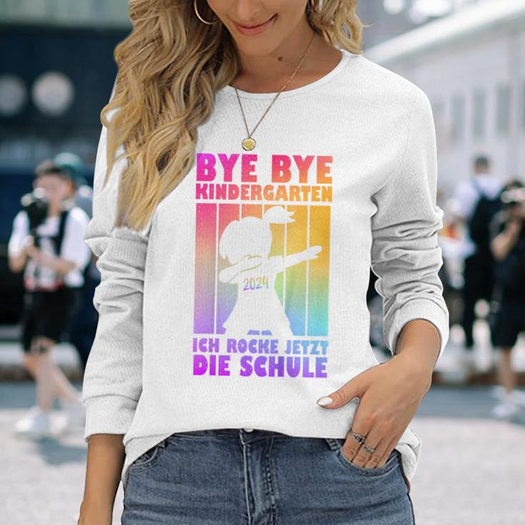 Kinder Bye Bye Kindergarten Ich Rocke Jetzt Die Schule Langarmshirts Geschenke für Sie