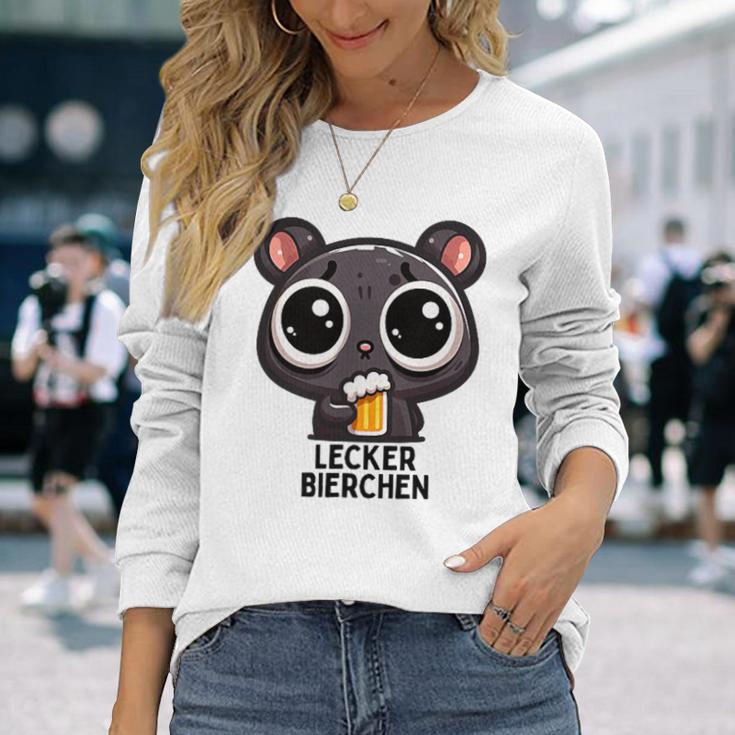 Lecker Bierchen Sad Hamster Meme Langarmshirts Geschenke für Sie