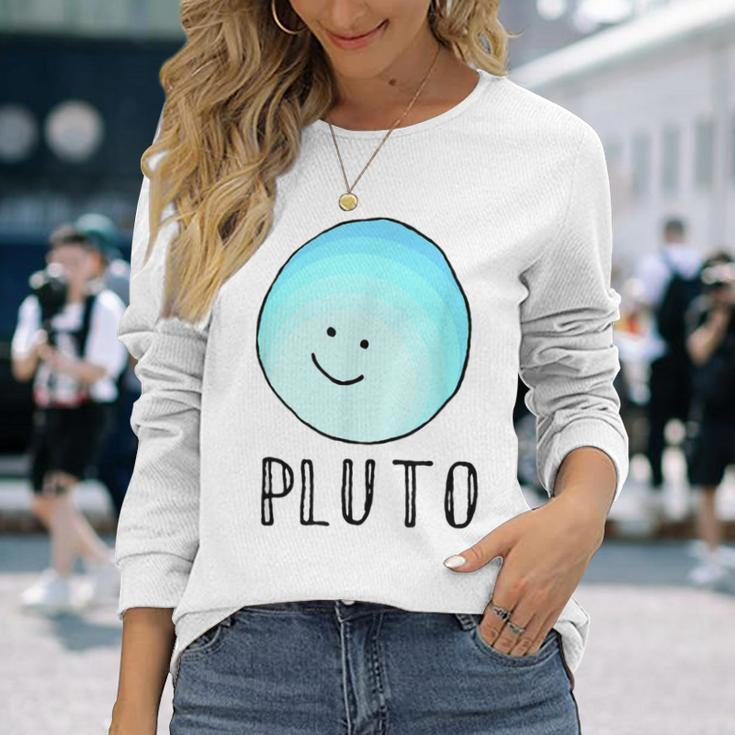 I Love Pluto My PlanetCute Astronomy Long Sleeve T-Shirt Gifts for Her