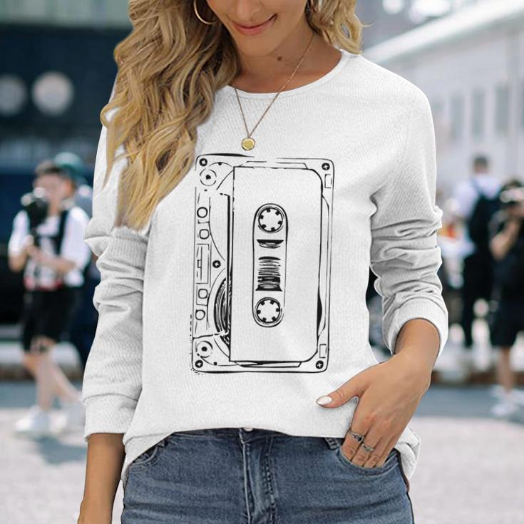 Love Retro Mixtape 80'S Blank Cassette Tape Long Sleeve T-Shirt Gifts for Her