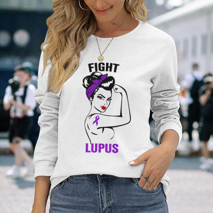 Im Mai Tragen Wir Lila Frauen Lupus Bewusstseinsmonat Langarmshirts Geschenke für Sie