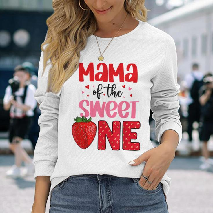 Mama Of The Sweet One Strawberry Birthday Family Party Long Sleeve T-Shirt Gifts for Her