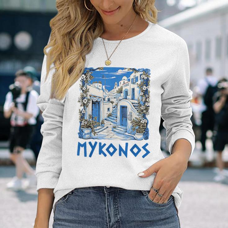 Mykonos Souvenir Mykonos Greece Mykonos Langarmshirts Geschenke für Sie