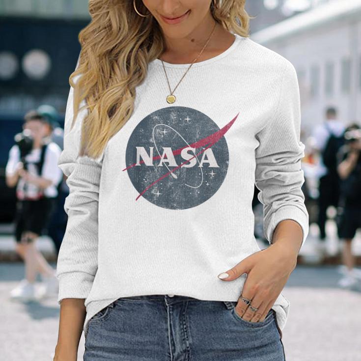 Nasa Simple Vintage Logo Langarmshirts Geschenke für Sie