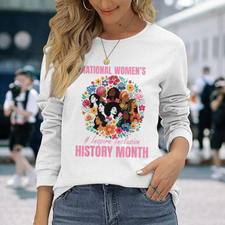 National Women's Day 2024 Inspire Inclusion History Month Long Sleeve T-Shirt Gifts for Her