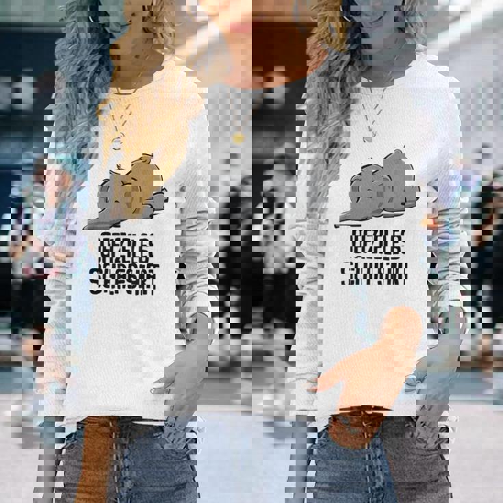 Offizielles Schlaf Elefant Elefanten White Langarmshirts Geschenke für Sie