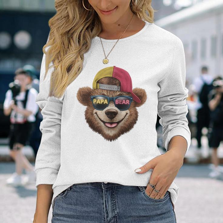 Papa Bär Papa Bear Lustig Für Papa Spruch Lustig Raglan Langarmshirts Geschenke für Sie