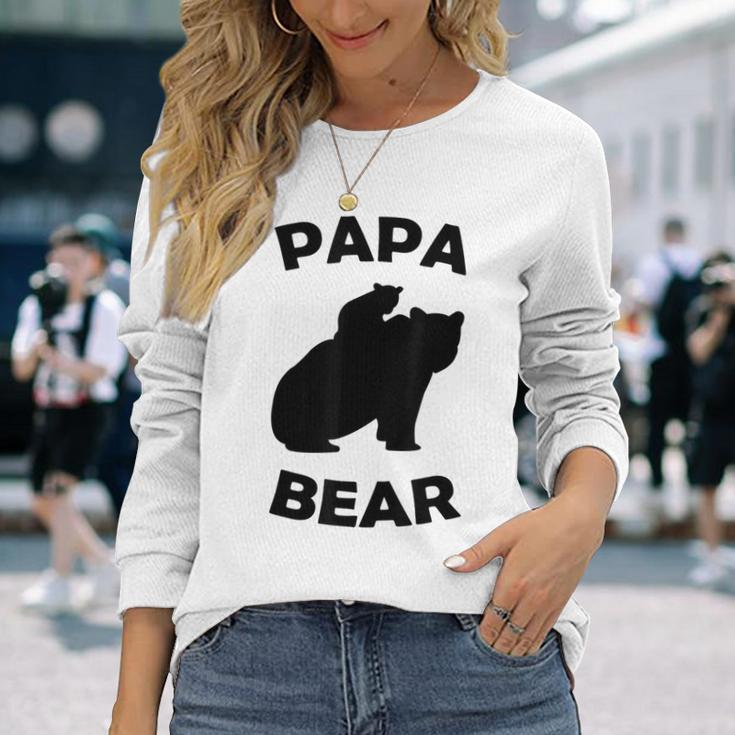 Papa Bear Baby Cub Für Papa Zumatertag Langarmshirts Geschenke für Sie