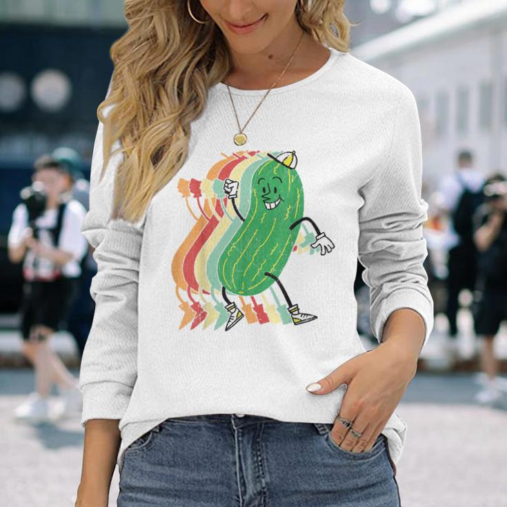 Pickle Squad Cucumber Vegetarian Vegan Pickles Lover Long Sleeve T-Shirt Gifts for Her