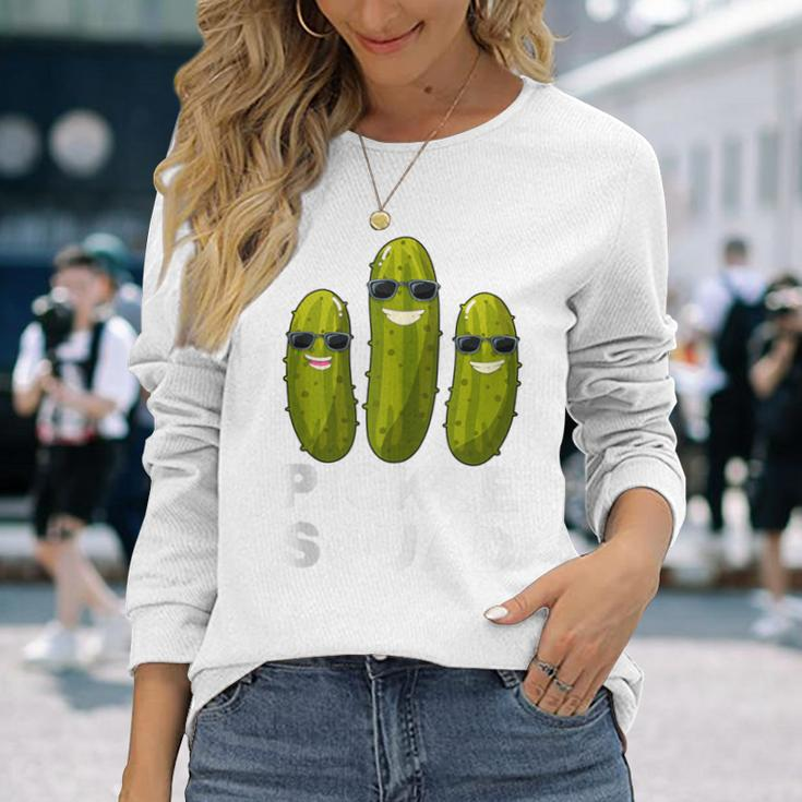 Pickle Squad Vegan Dill Pickle Costume Adult Pickle Squad Long Sleeve T-Shirt Gifts for Her