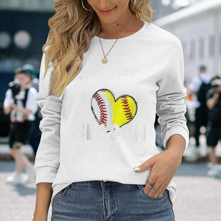 Sorry I Can't It's Baseball Softball Season Long Sleeve T-Shirt Gifts for Her