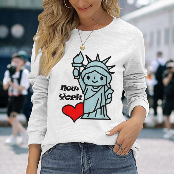 Statue Of Liberty I Love New York Long Sleeve T-Shirt Gifts for Her