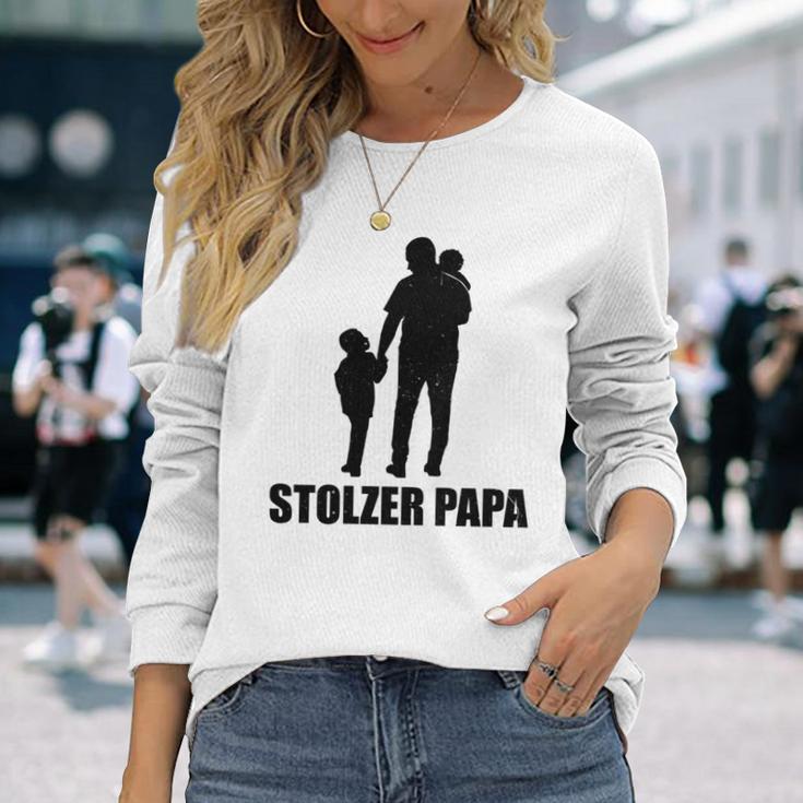 Stolzer Papa Sohn Und Tochterater Papi Langarmshirts Geschenke für Sie