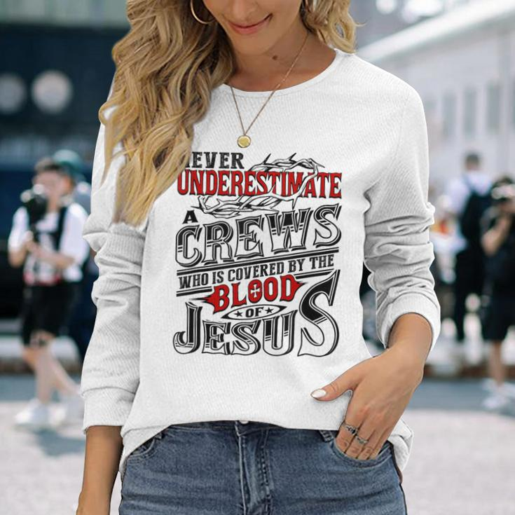 Underestimate Crews Family Name Long Sleeve T-Shirt Gifts for Her