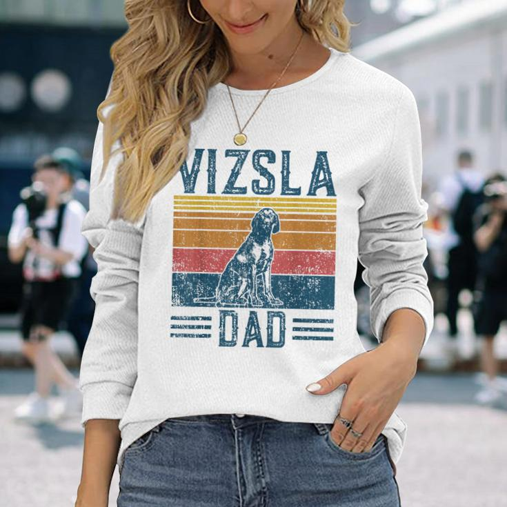 Vizsla Dad Vintage Hungarian Vorstehung Dog Vizsla Dad Langarmshirts Geschenke für Sie