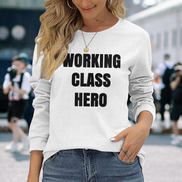 Working Class Hero Desi Motivational Long Sleeve T-Shirt Gifts for Her