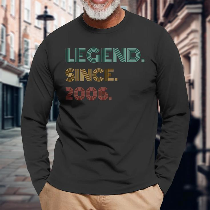 18 Years Old Legend Since 2006 18Th Birthday Long Sleeve T-Shirt Gifts for Old Men