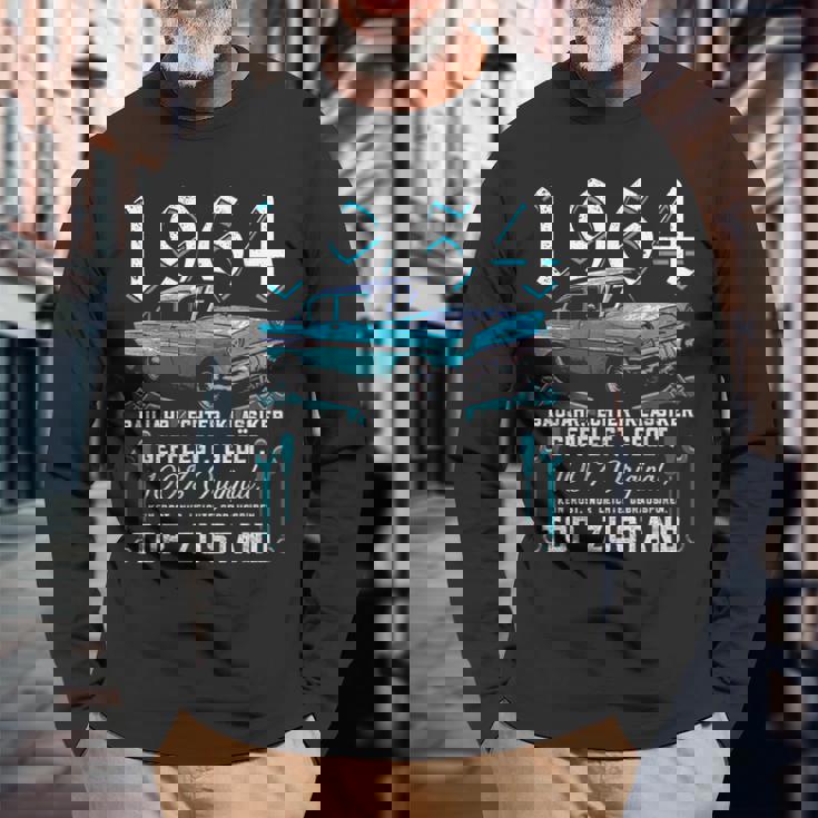1964 Jahrgang Mann Frau 60 Years 60Th Oldtimer Langarmshirts Geschenke für alte Männer
